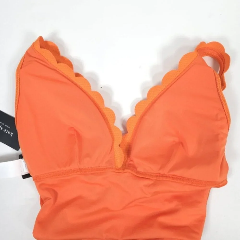 NWT Kate Spade One Piece Swimsuit Satsuma Orange S9B428A‎ Size S